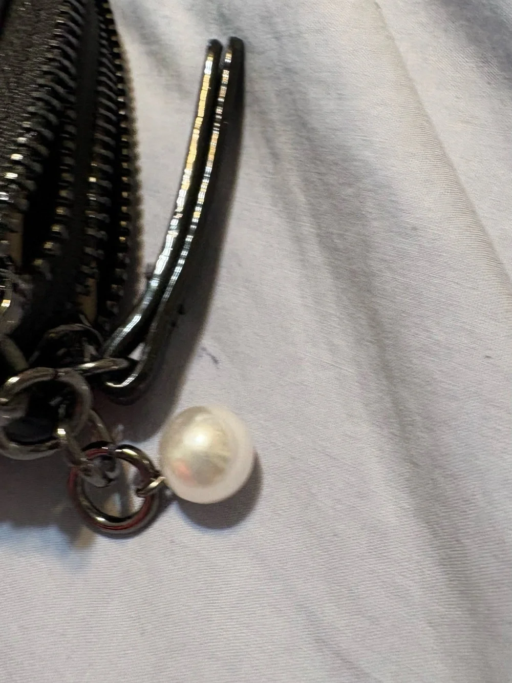 Juicy Couture Black Clutch with Crystal Logo Accents